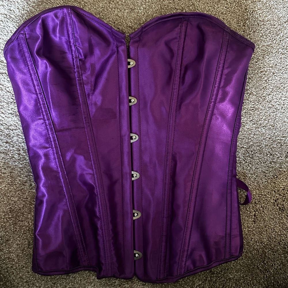 Purple Satin Corset